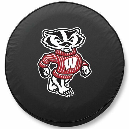 HOLLAND BAR STOOL CO 27 x 8 Wisconsin "Badger" Tire Cover TCJWI-BdgBK